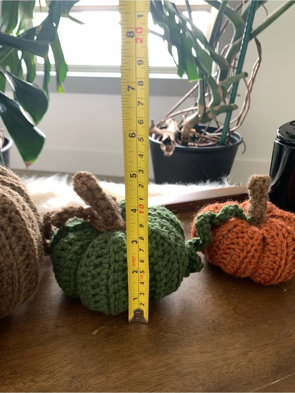 Fall Autumn Crochet Pumpkins set of three